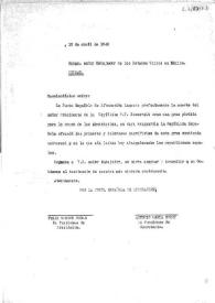 Carta de la Junta Española de Liberación al Embajador de Estados Unidos. México, 12 de abril de 1945