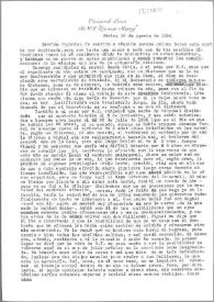 Carta de Carlos Esplá a Eugenio Xammar. México 30 de agosto de 1954