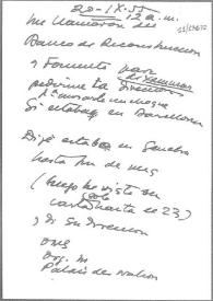 Carta de Eugenio Xammar a Carlos Esplá. 20 de septiembre de 1955