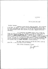 Carta de Eugenio Xammar a Carlos Esplá, 12 de julio de 1956