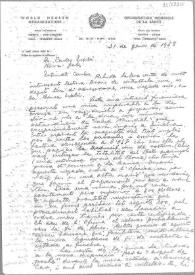 Carta de Eugenio Xammar a Carlos Esplá. Ginebra, 31 de enero de 1958