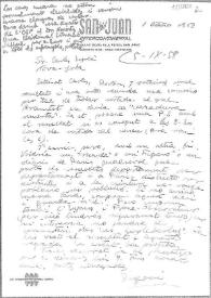 Carta de Eugenio Xammar a Carlos Esplá, 1 de octubre de 1958