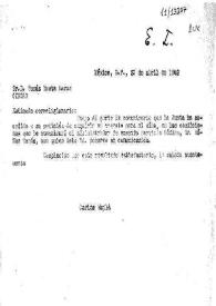 Carta de Carlos Esplá a Tomás Yuste Navas. México, 22 de abril de 1942