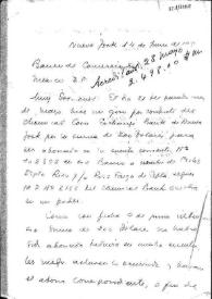 Carta de Carlos Esplá al Banco de Comercio de México. Nueva York, 14 de junio de 1958; Notificación de Carlos Esplá a Rosita
