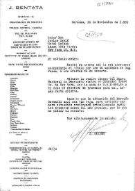 Carta de J. Guimet a Carlos Esplá. Caracas, 24 de noviembre de 1959