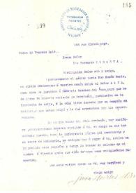 Carta de HUERTAS, Juan a SAGASTA, Bernardo