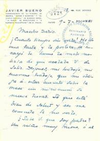 Carta de BUENO, Javier a DARÍO, Rubén