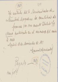 Carta de Machado, Manuel