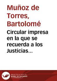 Circular impresa en la que se recuerda a los Justicias su deber de conservar las monumentos antiguos, según la Real Cédula de 6 de julio de 1803