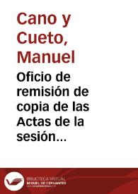 Oficio de remisión de copia de las Actas de la sesión celebrada el 1 de julio de 1904 por la Comisión de Monumentos de Málaga.