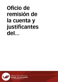 Oficio de remisión de la cuenta y justificantes del coste de la memoria de la necrópolis romana de Carmona.