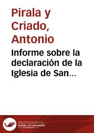 Informe sobre la declaración de la Iglesia de San Salvador de Guetaria como Monumento Nacional.