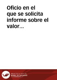 Oficio en el que se solicita informe sobre el valor histórico del castillo de la Mota.