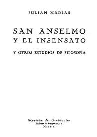 San Anselmo y el insensato, y otros estudios de filosofía