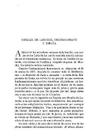 Natalia de Laborde, Chateaubriand y España