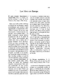 Cuadernos Hispanoamericanos, núm. 609 (marzo 2001). Los libros en Europa