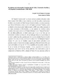 En defensa de la derogada Constitución de Cádiz. Fernando Sardino y 