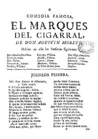 Comedia famosa El Marqués del Cigarral