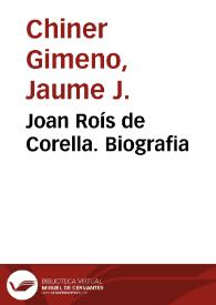 Joan Roís de Corella. Biografia