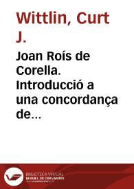 Joan Roís de Corella. Introducció a una concordança de les seves obres