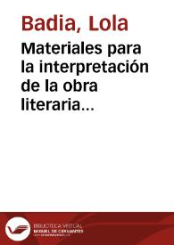 Materiales para la interpretación de la obra literaria de Joan Roís de Corella