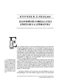 Joan Roís de Corella i els límits de la literatura