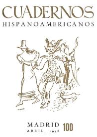 Cuadernos Hispanoamericanos. Núm. 100, abril 1958