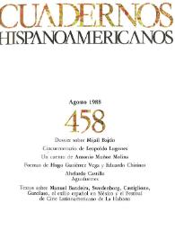 Cuadernos Hispanoamericanos. Núm. 458, agosto 1988