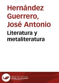 Literatura y metaliteratura