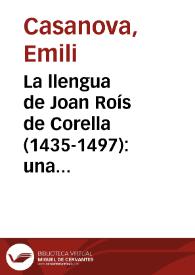 La llengua de Joan Roís de Corella (1435-1497): una presentació