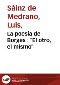 La poesía de Borges :  