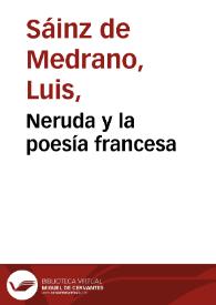 Neruda y la poesía francesa