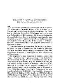 Talayots y cuevas artificiales de Mallorca (Baleares)