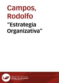 “Estrategia Organizativa”