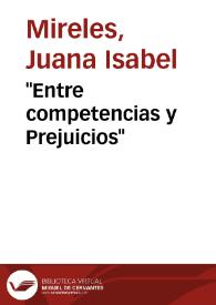 'Entre competencias y Prejuicios'