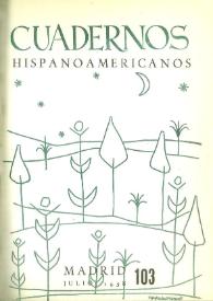 Cuadernos Hispanoamericanos. Núm. 103, julio 1958