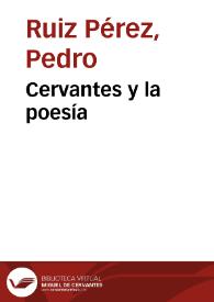 Cervantes y la poesía