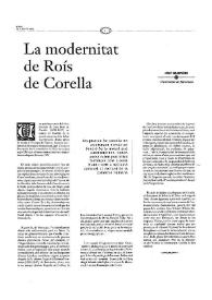 La modernitat de Roís de Corella