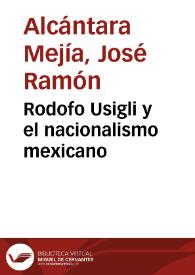 Rodofo Usigli y el nacionalismo mexicano