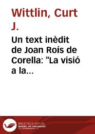 Un text inèdit de Joan Roís de Corella: 