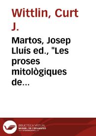 Martos, Josep Lluís ed., 