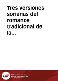 Tres versiones sorianas del romance tradicional de la Loba Parda