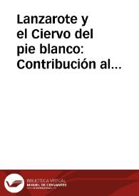 Lanzarote y el Ciervo del pie blanco: Contribución al estudio del romancero peninsular