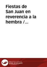 Fiestas de San Juan en reverencia a la hembra