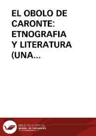 El Óbolo de Caronte: etnografía y literatura (una tradicion popular y sus reflejos en Baudelaire, Stevenson Y Borges)