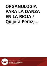 ORGANOLOGIA PARA LA DANZA EN LA RIOJA