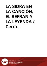 LA SIDRA EN LA CANCIÓN, EL REFRAN Y LA LEYENDA
