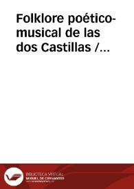 Folklore poético-musical de las dos Castillas