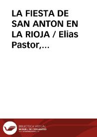 LA FIESTA DE SAN ANTON EN LA RIOJA