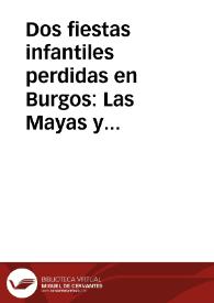 Dos fiestas infantiles perdidas en Burgos: Las Mayas y El Arco de San Juan